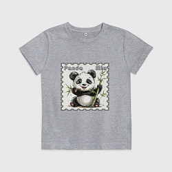 Детская футболка Панда Миа акварель