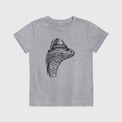 Детская футболка Новогодняя кобра