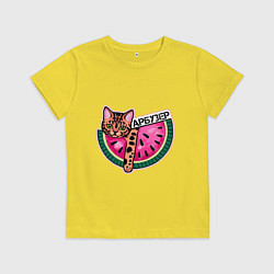 Детская футболка Бенгальский кот арбузер