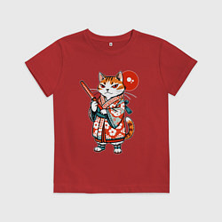 Детская футболка Кошечка в кимоно в японском стиле