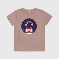 Детская футболка Космонавт пьет бабл-чай