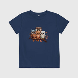 Детская футболка Четыре совы на ветке