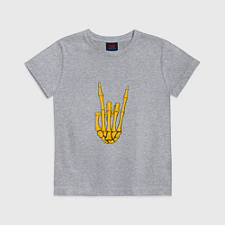 Детская футболка Golden skeleton hand