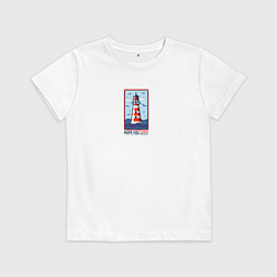 Детская футболка Маяк среди волн