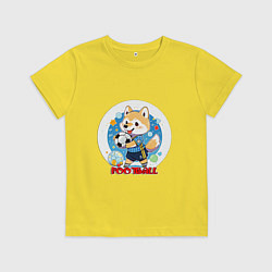 Детская футболка Круглый стикер футболист