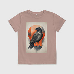 Детская футболка Силуэт черной ворон