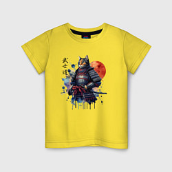 Детская футболка Cat samurai - bushido ai art