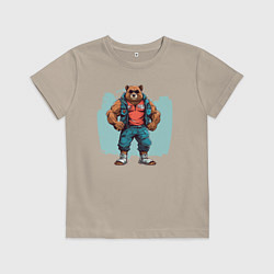 Детская футболка Медведь на стиле