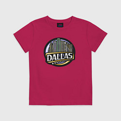 Футболка хлопковая детская Dallas USA, цвет: маджента