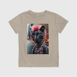 Детская футболка Голубоглазая пантера модница из Нью-Йорка - нейрос