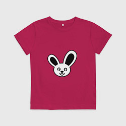 Футболка хлопковая детская Токсичный заяц, цвет: маджента