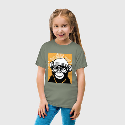 Детская футболка Обезьяна и очки / Авокадо – фото 4