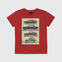 Футболка хлопковая детская Citroen автомобиль, цвет: красный