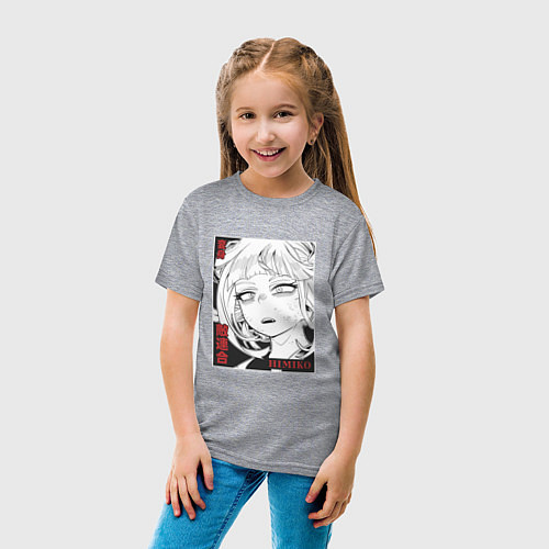 Детская футболка Геройская академия Химико Himiko / Меланж – фото 4