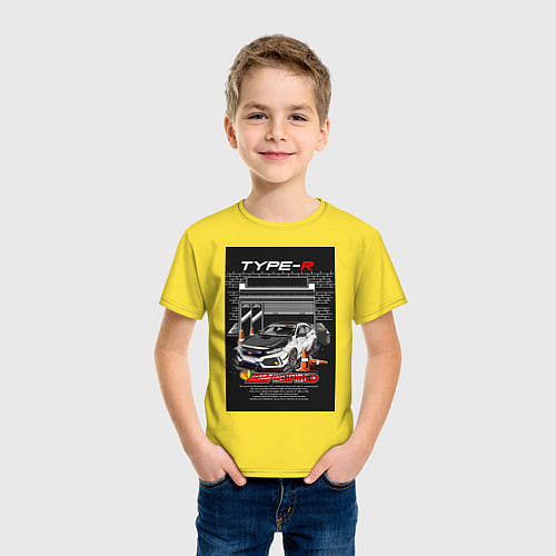 Детская футболка Honda jdm / Желтый – фото 3