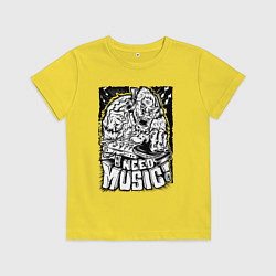 Детская футболка Мне нужна музыка