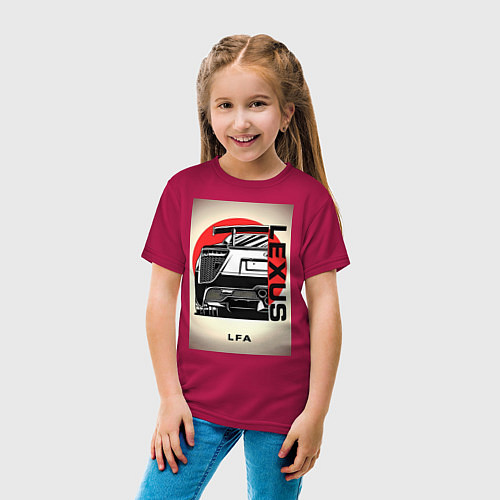 Детская футболка Lexus автомобиль jdm / Маджента – фото 4