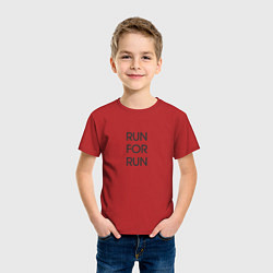 Футболка хлопковая детская Run for run, цвет: красный — фото 2