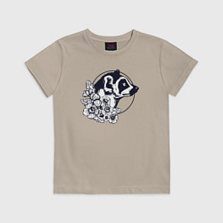 Детская футболка Лемур в цветах