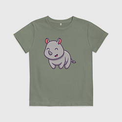 Детская футболка Весёлый носорог