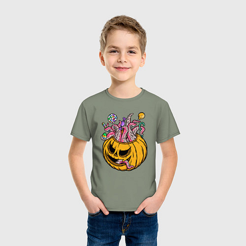 Детская футболка Осьминог в тыкве / Авокадо – фото 3