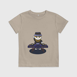 Детская футболка Кот DJ