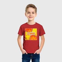 Футболка хлопковая детская Аля иногда кокетничает со мной по-русски - Я знаю, цвет: красный — фото 2