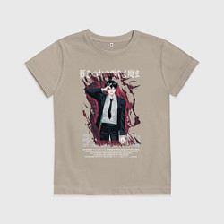 Детская футболка Человек-бензопила Аки Хаякава демон лис