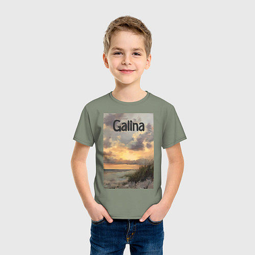 Детская футболка Galina закат / Авокадо – фото 3