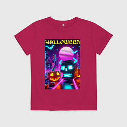 Детская футболка Minecraft and halloween- vaporwave