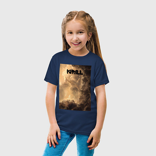 Детская футболка Kirill небосвод / Тёмно-синий – фото 4