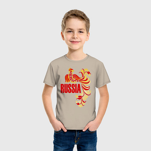 Детская футболка Russia / Миндальный – фото 3