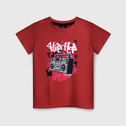 Футболка хлопковая детская Boombox hip-hop, цвет: красный