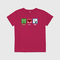 Детская футболка Мир любовь джаз