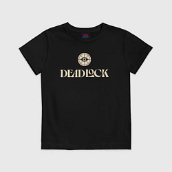 Футболка хлопковая детская Deadlock logo, цвет: черный