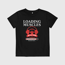 Детская футболка Время спортзала: загрузка мышц