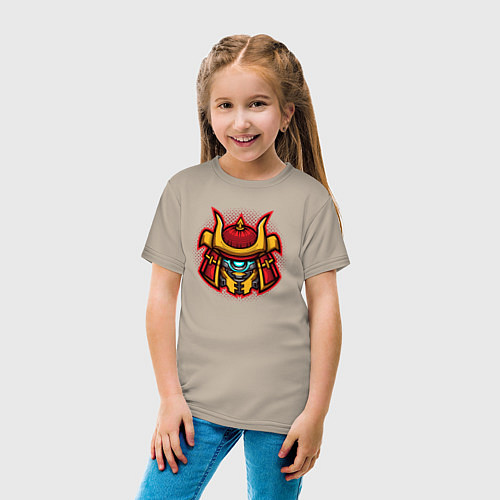 Детская футболка Samurai warrior / Миндальный – фото 4