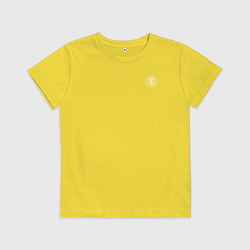 Детская футболка Сокрушу пред ним врагов его хризма белая