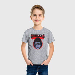 Футболка хлопковая детская Gorillas MMA, цвет: меланж — фото 2