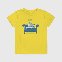 Детская футболка Забавный голубь на диване