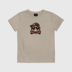 Детская футболка Машина рэпер в черных очках