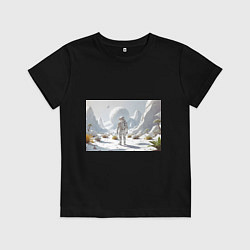 Детская футболка Астронавт на белой планете