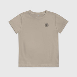 Детская футболка Сокрушу пред ним врагов его КЦК черный на узорном