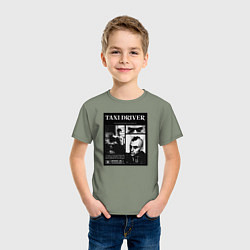 Футболка хлопковая детская Таксист, цвет: авокадо — фото 2