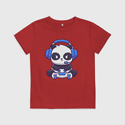Детская футболка Панда с джойстиком