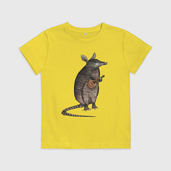 Детская футболка Броненосец с укулеле