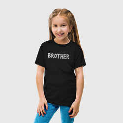 Футболка хлопковая детская Brother - Halloween, цвет: черный — фото 2