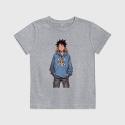 Детская футболка Ван-Пис Луффи Монки