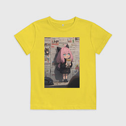 Футболка хлопковая детская Семья шпиона стенгазета, цвет: желтый