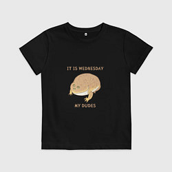 Детская футболка Жаба из мема среда мои чуваки